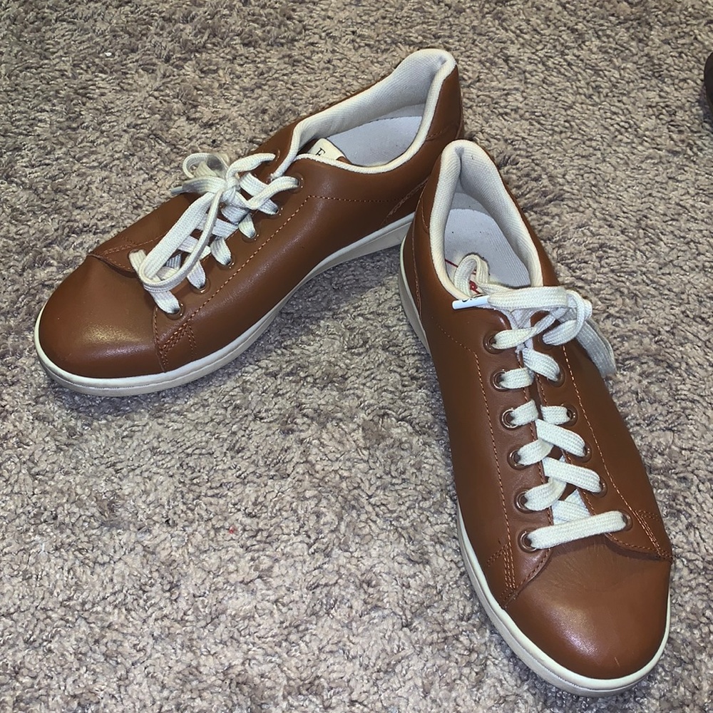Brown Leather Ellen Degeneres Sneakers
